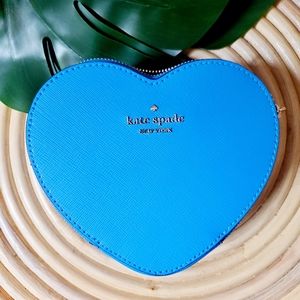 🆕 Mini loveshack heart love crossbody blue kate spade gold chain Valentine's